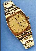 OMEGA HERRENARMBANDUHR AUTOMATIK-GENEVE, REF. NR. 166-01091, SCHWEIZ UM 1974, MET. M. GG-AUFLAGE INCL. ORIG. METALLB. BERIEBEN, BOD.GESCHR., ...