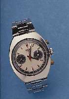 HEUER ARMBANDCHRONOGRAPH, SCHWEIZ UM 1969, EDELSTAHL, NEUTR. EDELST.-BAND, BOD. GESCHR., 30 MIN. STOPPZäHLER,, 17 ST., HANDAUFZ., KAL. VALJOUX ...