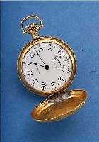 WALTHAM DAMENTASCHENUHR SAVONETTE, USA UM 1915, GG 585/000, RUNDUMSCHMUCKGRAV., MONOGR. EJAS, 2-TEIL. EMAILBL., KL. SEK. VERT., AUßEN ROT 5-60, ...