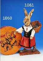 SCHAUFENSTERDEKORATION, DEUTSCH, 30ER JAHRE, IN FORM EINES OSTERHASEN, KOPF UND UNTERKIEFERBEWEGLICH, PLüSCH, ALTE KLEIDUNG, ALTERSBE- DINGT ...
