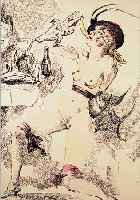 BEHRENDT-CORINTH, CHARLOTTE, FRAU DES LOVIS CORINTH, FARBLITHOGRAPHIE AUS DER MAPPE ANITA BERBER VON 1919, HANDSIGN., CA. 48 X 34 ...