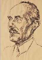 LIEBERMANN, MAX, 1847-1935, PORTRäT DES MALERS UND BILDHAUERS AUGUST GAUL, LITHOGRAPHIE, HANDSIGNIERT, CA. 15 X 12 CM