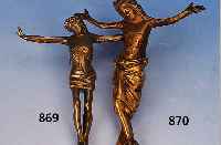 CHRISTUSFIGUR, FRANKREICH, UM 1500, BRONZE, H. 16 CM