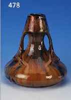 VASE, ENTWURF PETER BEHRENS, UM 1904-06, SOG. NEU-KERAMIK, HöHR-GRENZHAUSEN, MIT BRAUNER UND BLAUER LAUFGLASUR, ZWEI ANGEDEU- TETE ...