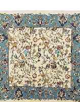 NAIN,PERSIEN CA.195 X 192 CM. EHZ.2 FLOR WOLLE M. SEIDE CA.10 JAHRE.