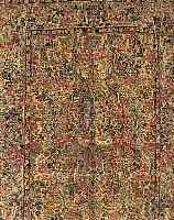 KERMAN,PERSIEN CA.240 X 151 CM. EHZ.3 FLOR WOLLE CA. 50 JAHRE.