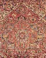 HERIZ,PERSIEN CA.339 X 286 CM. EHZ.3 FLOR WOLLE UM 1930.