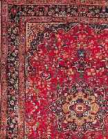 SABZEWAR,PERSIEN CA.375 X 293 CM. EHZ.3 FLOR WOLLE CA. 30 JAHRE.