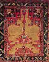 KOLIEI,PERSIEN CA.162 X 154 CM. EHZ.3 FLOR WOLLE CA. 50 JAHRE.