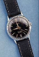 PORTA HERRENARMBANDUHR VW 100.000, DEUTSCHL. UM 1958, METALL NACHVERCHR., EDEL- STAHL, BODEN GESCHR., 17 ST., HANDAUFZUGKAL. 60 V. PUW, ...