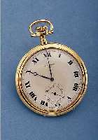LONGINES OFFENE HERRENTASCHENUHR, SCHWEIZ UM 1919, GG 750/000, FLACHE 3-TEILIGE AUS- FüHRUNG, VERS. BLATT, GEBL. STAHLZEIGER, WERK VERS., 16 ...
