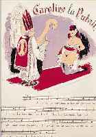 3 LIEDERBLäTTER, AUS: TONUS, CHANSONS AU SALLES DE GARDES, ED. PRAVAZ, LAUSANNE AUGUST 1947, MIT BUNT LITHOGR. BILDERN STARK EROTISCHEN ...