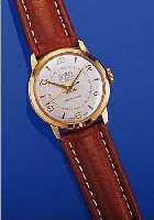 ROAMER ARMBANDUHR SUPERSHOCK, SCHWEIZ UM 1960, METALL HARTVERG., EDELST.-BODEN GEDR., UNGETR. LAGERW., 17 ST., HANDAUFZUGKAL. VON MST, ...