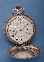 IWC HERRENTASCHENUHR SAVONETTE, REF.-NR. 741834, SCHWEIZ UM 1916, 800ER SILBER, BEIDE SCHALEN SYM. GUILL., MONOGR. LV, EMAILBL. SIGN., ...