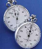 KONVOLUT: 4 EINHANDSTOPPER, 1X JUNGHANS MILITARY, SCHW. LACKIERT, SCHNELLSCHW., KAL. 29A, DEUTSCHL. UM 1936, D. CA. 49 MM, EZ 2, 1X EXCELSIOR ...