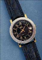 BARONE HERRENARMBANDUHR AUTOMATIK, SCHWEIZ UM 1997, METALL HARTVERG., TEILW. RHOD., BEIDS. MINERALVERGL., ZIFFERBL. U. ZEIGER ...