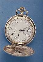 LONGINES HERRENTASCHENUHR SAVONETTE, REF. NR. 2614231, SCHWEIZ UM 1892, 900ER SILBER, WERKKONSTRUKTION UM 1889, BEIDE SCHALEN ...