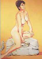 RAMOS MEL, GEB, 1935, FARBLITHOGRAFIE AUS DER REIHE SIX GIRLS, THE PRINCESS (GINA LOLLOBRIGIDA), HAND- SIGN. UND ...