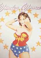 RAMOS MEL, GEB, 1935, FARBLITHOGRAFIE AUS DER REIHE SIX GIRLS, WONDER WOMAN, HANDSIGNIERT UND DAT. 16/60, CA. 60 X ...