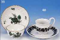 KOPPCHEN M. UNTERTASSE, MEISSEN, UM 1755-65, PUNKTZEIT, PORZELLAN, GRüNE BEMALUNG, REICHER DEKOR VON BLUMENBOUQUETS, AUCH INNEN, GOLD- RäNDER, ...