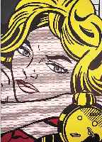 LICHTENSTEIN, ROY, 1923-1998, BLONDE WAITING, FARBOFFSET, GUGGENHEIM MUSEUM NEW YORK, RE. U. HANDSIGNIERT, CA. 59,5 X 59 CM