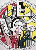 LICHTENSTEIN, ROY, 1923-1998, FARBSIEBDRUCK, PLAKAT ZUR AUSST. GUGGENHEIM MUSEUM NEW YORK 1969, HANDSIGNIERT, D. CA. 59 CM
