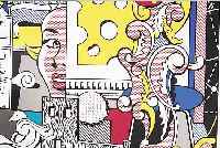 LICHTENSTEIN, ROY, 1923-1998, GO FOR BAROQUE, FARBSIEBDRUCK AUF DüNNEM KARTON, RE. U. HANDSIGNIERT, CA. 52,5 X 82 CM