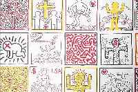 HARING, KEITH, 1958-1990, ONE MAN SHOW, FARBOFFSET, CA. 72 X 90 CM