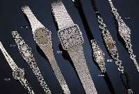 LONGINES HERRENGOLDBANDUHR, SCHWEIZ UM 1975, WG 750/000 INCL. WG-FLECHTBAND, BODEN 4-FACH VERSCHR., SAPHIRFLACHGL., DESIGN VON BAND IN ...