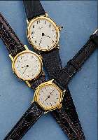 KONVOLUT: 4 GLASHÜTTE DAMENARMBANDUHREN, UNGETR. LAGERW., AUS EHEM. DDR-PROD., ALLE VERSCH. DESIGNS, 3X BEZ. CLIPPER, 1X GENEVE, LEDERB., UM ...