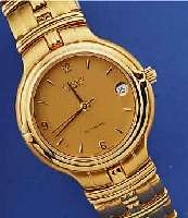 CAMY HERRENARMBANDUHR AUTOMATIK, SCHWEIZ UM 1994, EDELST. INCL. BAND, TEILW. HARTVERG., BEIDS. GEH. MINERALFLACHVERGL., ETA KAL. 2892-A2 (BEKANNT ...