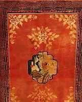 PAO TOW, CHINA, 222 X 169CM, FLOR WOLLE, EHZ 4, UM 1920