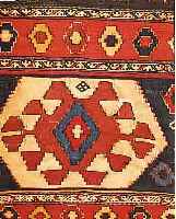 SHIRWAN-KELIM, KAUKASUS, 54 X 50CM, WOLLE AUF WOLLE, EHZ 3, UM 1900