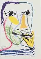 PICASSO, PABLO, 1881-1973, FARBLITHOGRAPHIE AUS LE GOUT DE BONHEUR, DIETZ SCHüNEMANN BREMEN 1970, AUFLAGE 666 EXEMPL., ...