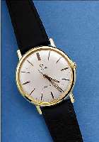 OMEGA HERRENARMBANDUHR GENEVE, REF.-NR. 131-019SP, SCHWEIZ UM 1970, METALL HARTVERG., EDELST.-BODEN GEDR., BLATT VERS., 17 ST., WERK VERG., ...