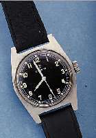 CANDINO MILITäRARMBANDUHR, REF.-NR. 1842/ 10511, SCHWEIZ/SCHWEDEN UM 1968, MASSIV EDELST., BODEN GESCHR., KONTRASTZIFFERBL., HANDAUFZUG, ...