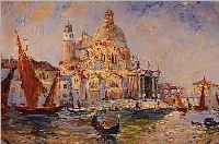 WEHN, RANDOLPH, * 1911 MüNCHEN, ÖL/LWD., 60,5 X 80 CM, VENEDIG, SANTA MARIA DELLA SALUTE