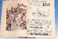 SAMMELBAND, DIE MUSKETE, HOMORISTISCHE WOCHEN-SCHRIFT, SAMMLUNG IM ZEITRAUM VON 1907-1910,NUMMERIERT, MIT ZAHLREICHEN FARBIGEN ABBILD- UNGEN, ...