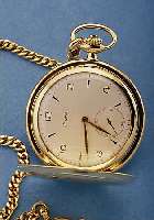 STOWA HERRENTASCHENUHR SAVONETTE, DEUTSCH- LAND UM 1950, WG-DOUBLE, 20 MICRON, HAUSMARKE DER FIRMA WALTER STORTZ, BEIDE SCHALEN STREI- FENDEKOR, ...
