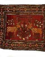 SEMNAN,PERSIEN CA 94 X 80 CM. .EHZ 3.CA 60 JA-HRE.FLOR WOLLE