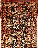 MALAYER,PERSIEN CA 148 X 95 CM. .EHZ 3 FLOR WOLLE.UM 1940.