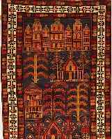 BELUTSCH,PERSIEN CA 125 X 85 CM. .WOLLE AUF WOLLE.EHZ 2-3.CA 40 JAHRE.