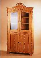 KüCHENSCHRANK, DEUTSCH, UM 1870, WEICHHOLZ, VIER TüREN, CA 197 X 110 X 46 CM, L. ALTERSSP.