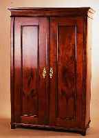 SCHRANK, KIRSCHHOLZ MASSIV, ZWEITüRIG, VERTIEFTE RECHTECKFüLLUNGEN,CA.1880 CA,172 X 116 X 52 CM