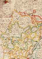 ALTKOLOR. KUPFERSTICH, K. V. HOMANN ERBEN, CA. 1760, ALSATIA TAM SUPERIOR, QUAM INFERIOR UNA CIM SUNDGOVIA..., MIT SCHöNER KARTUSCHE LI. O. (IN ...