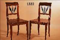 PAAR STüHLE, UM 1850, ESCHE MASSIV, EBONI- SIERTE SCHILFBLATTVERSPROSSUNG IN DER RüCKEN- LEHNE, H. CA 90 CM, SITZH. 50 CM