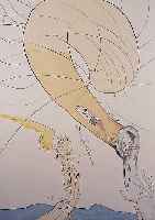 DALí, SALVADOR, 1904-1989, FREUD MIT SCHNECKENKOPF, FARBLITHOGRAPHIE, HANDSIGNIERT UND NUM. 17/195, CA. 40 X 30 CM, WVZ ...