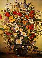 VAELTL, OTTO, 1885 MOOSBURG-1977 SEESHAUPT, STILLEBEN MIT GROßEM WIESENBLUMENSTRAUß, ÖL/LWD, RE. U. SIGN., CA. 80 X 70 CM, R.