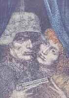 FUCHS, ERNST, PROF., GEB. 1930 WIEN, DER SOLDAT UND DAS MäDCHEN, FARBRADIERUNG, HANDSIGN. UND NUM. 39/99, CA. 17 X 16 CM, PP