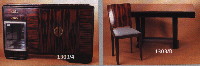 ART-DECO-SPEISEZIMMER, FRANKR., UM 1920/30, PALISANDER FURNIERT, BEST. AUS: GROSSEM SIDE- BOARD CA.: 106X170X49CM; KL. SIDEBOARD, CA. 98X126X45 ...